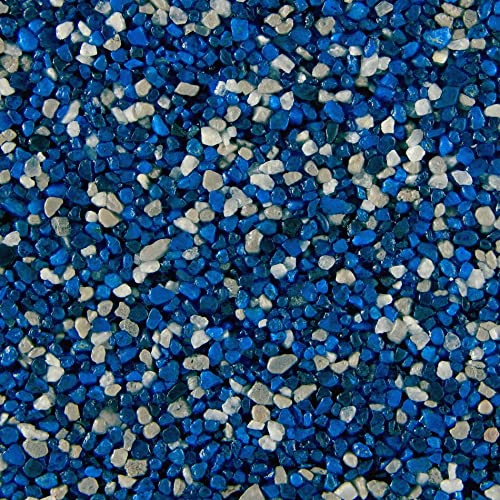 Terralith Buntsteinputz 15kg in blau-weiß, Sockelputz für Innen und Außen mit Reinacrylat Bindemittel aus Naturstein, 1-2mm Körnung (T11) von Terralith