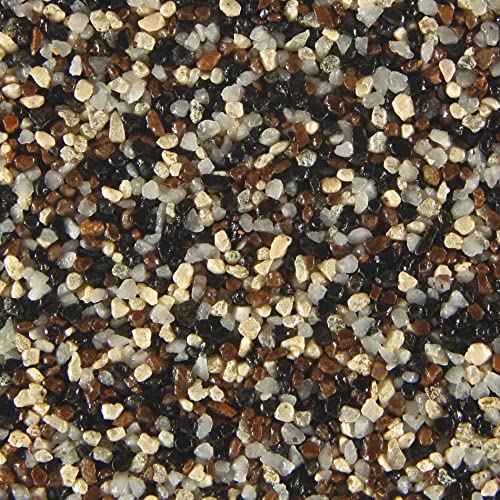 Terralith Buntsteinputz 15kg in dunkelbraun-weiß, Sockelputz für Innen und Außen mit Reinacrylat Bindemittel aus Naturstein, 1-2mm Körnung (T73) von Terralith