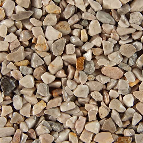Terralith Steinteppich Marmor Komplett-Set für 1qm - Körnung: fein - 2-4mm mit Polyurethan Bindemittel - für Außen in grau (grigio) von Terralith