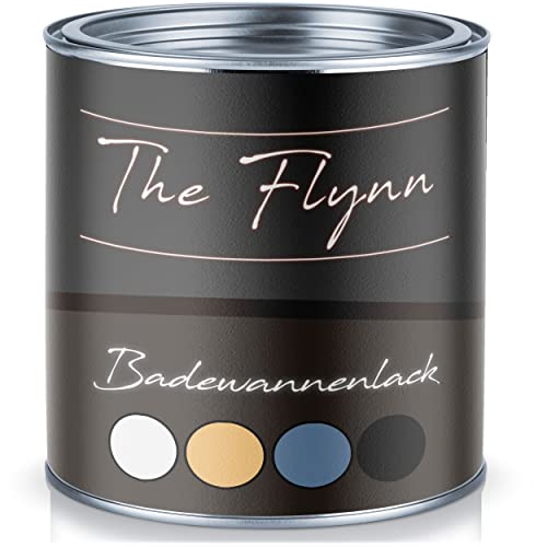 The Flynn Badewannenlack SET hochwertige Badewannenbeschichtung in Weiß, Grau, Schwarz und Beige FARBAUSWAHL 2 Komponenten glänzend (1 L, Silbergrau) von The Flynn
