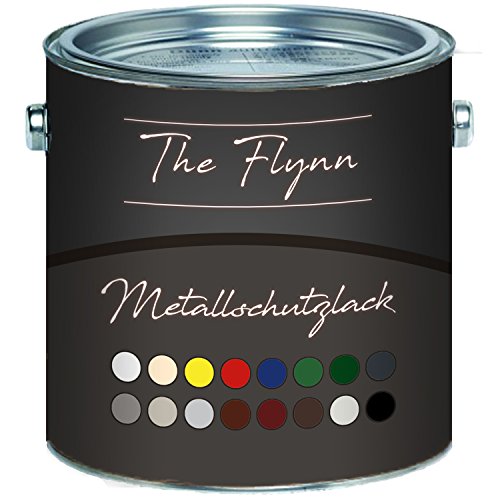 The Flynn Metallschutzfarbe hochwertiger Metallschutzlack Toller Schutz vor Rost - einzigartige Fülle - markellose Farben! Metall-Lack (2,5 L, Weiß (RAL 9010)) von The Flynn