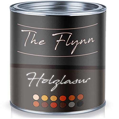 The Flynn hochwertige Holz-Lasur wetterfest atmungsaktiv UV-beständig Holzöl (1 L, Ebenholz) von The Flynn