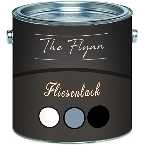 The Flynn hochwertiger Fliesenlack glänzend Grau Weiß Schwarz Cremeweiß Anthrazitgrau Lichtgrau Silbergrau Farbauswahl 2 Komponenten Fliesenlack inkl. Härter (1 L, Cremeweiß) von The Flynn