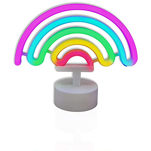 LED-Neonleuchte in Regenbogen-Form - mit Standfuß - für Bars oder als Nachtlicht für Kinderzimmer von The Glowhouse