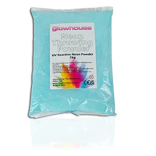 The Glowhouse UV-Neon-Holi-Pulver, 1 kg, Blau von The Glowhouse