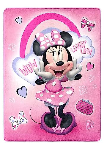 Northwest Minnie Mouse Wow Minnie Überwurfdecke, seidig, 116,8 x 152,4 cm von Northwest