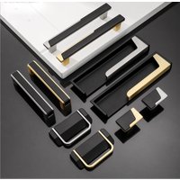 3.75" 5" Gold Schwarz Schubladengriffe Griffe Moderne Schrankgriffe Kommode Pulls Schrank Hardware 96 128mm W710 von TheFineHardware