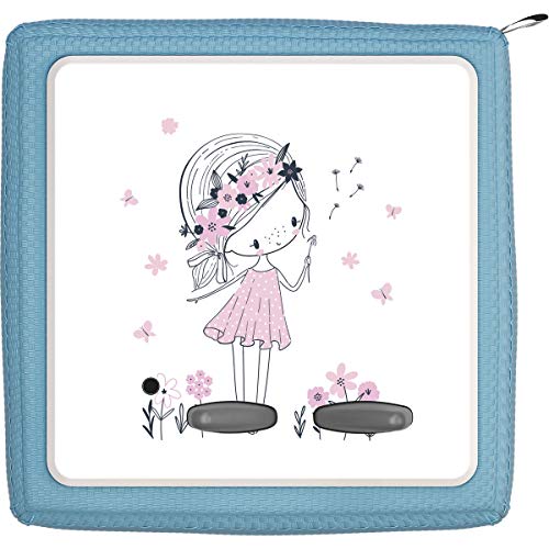 TheSmartGuard Folie passend für die Toniebox | Schutzfolie Sticker | individuell anpassbar | Kleines Mädchen mit Blumen in rosa von TheSmartGuard