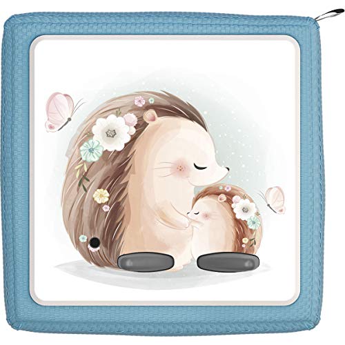 TheSmartGuard Schutzfolie passend für die Toniebox | Folie Sticker | Igel Mama & Igel Baby mit Schmetterlingen von TheSmartGuard