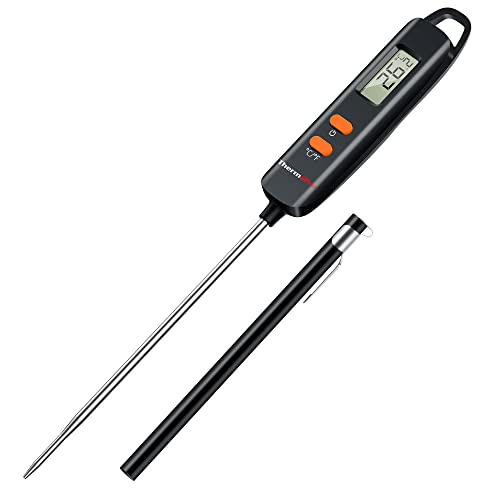 ThermoPro TP516 Digitales Fleischthermometer Bratenthermometer Küchenthermometer mit Langer Batterielaufzeit Thermometer Küche mit Hülle, für Braten, Baby-Ernährung von ThermoPro