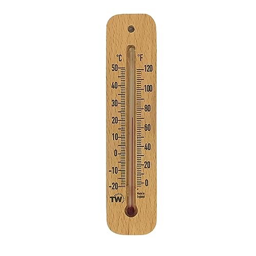 Holz Wand Thermometer zu messen Raum Temperatur in C & F von Thermometer World