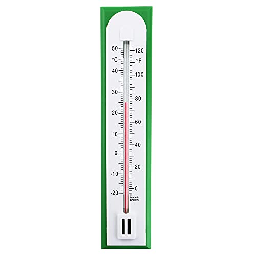 Genaues Raumthermometer Innen Analog den Einsatz als Raumtemperatur Messgerät im Heimbüro, Garten oder Gewächshaus, der Wand montierbares Raumthermometer im Innen- und Außenbereich (grun) von Thermometer World