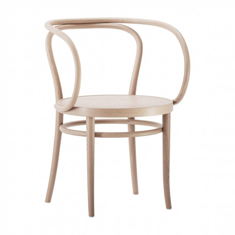 Thonet - 209 M Bugholz-Armlehnstuhl mit Muldensitz - buche natur TP 17/gebeizt/BxHxT 54x75x57cm von Thonet