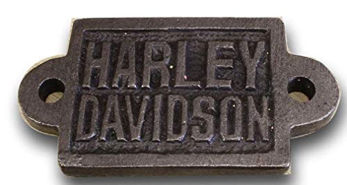 Cast Iron antique style Harley Davidson Plaque von Thorness