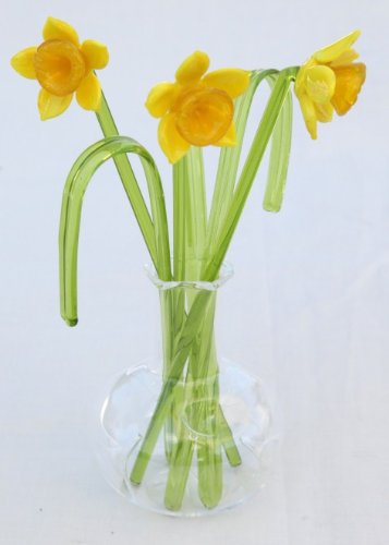 Gorgeous glass daffodil display von Thorness
