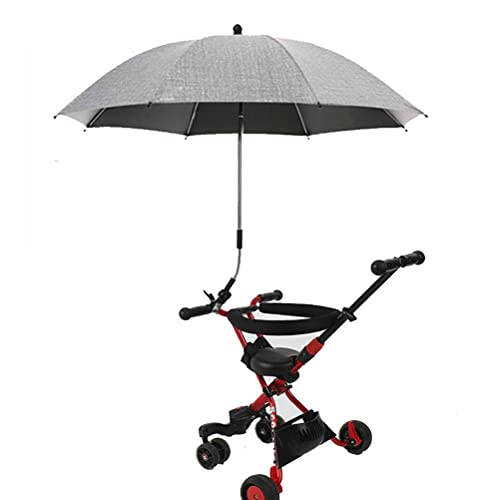 Tianbi Kinderwagen Sonnenschirm, verstellbarer Baby-Kinderwagen-Regenschirm, tragbarer Kinderwagen-Regenschirm mit Regenschirmgriff, blockiert 99% UV-Strahlung von Tianbi
