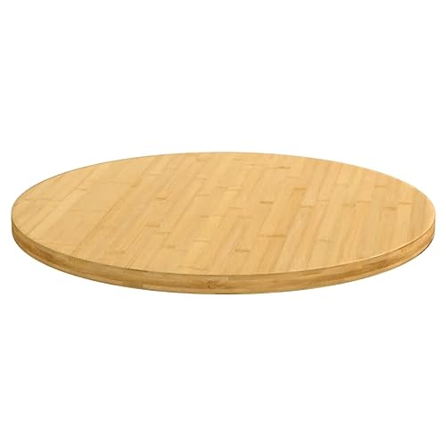 Tidyard Möbelplatte Tischplatte Holztischplatte Holzplatte Ersatztischplatte Bambusmöbel Bambustischplatte 60 x 2,5 cm (Durchmesser x T) für Esstisch Couchtisch Gartentisch Bambus mit Lackierung von Tidyard