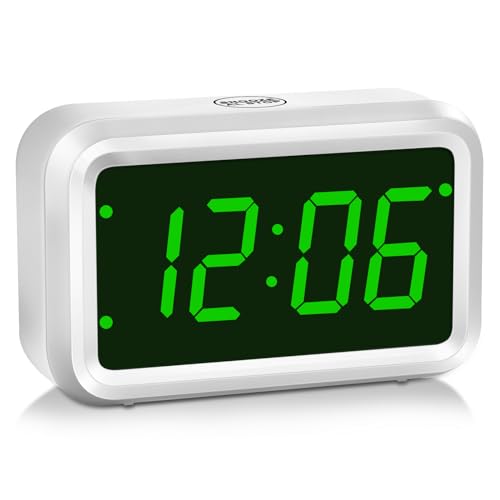 Timegyro LED Digitaluhr batteriebetrieben, Wecker für Schlafzimmer, LED/LCD-Anzeige schaltbar, Zwei LED-Helligkeitsstufen, 12/24Hr, Snooze von Timegyro