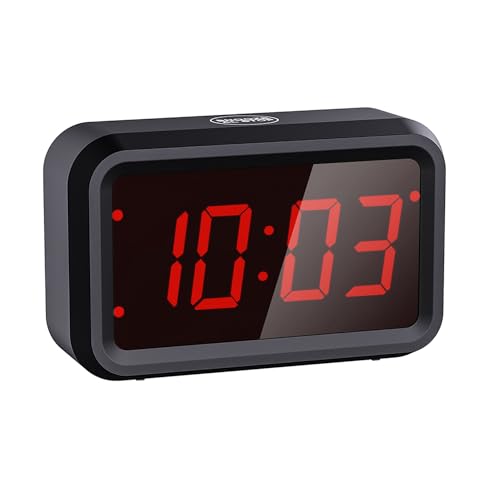 Timegyro LED Digitaluhr batteriebetrieben, Wecker für Schlafzimmer von Timegyro