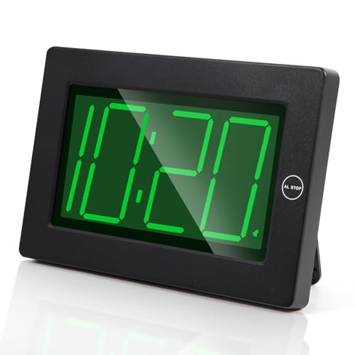 Timegyro digitaler wecker,led wanduhr digital batteriebetrieben 3-Zoll große LED-Zeitanzeige für Wohnzimmer Dekor, Schlafzimmer, Schreibtisch, Badezimmer, Tisch, Nachttisch von Timegyro