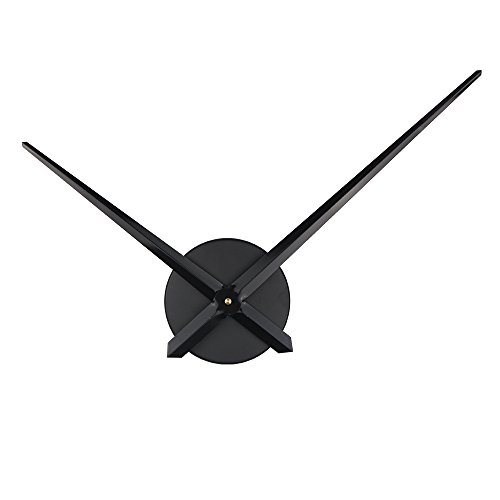 Timelike 3D-Uhrzeiger, groÃŸe Uhrennadeln, Quarz-Uhrwerk, Wanduhr-Mechanismus-Kit, DIY-Teile (Black-T42B) von Timelike