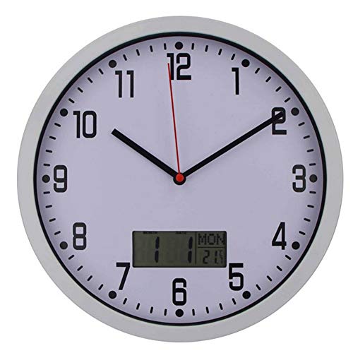Timelike Kalenderuhr, Tages- und Datumsanzeige, Digitaluhr mit großen, klaren Ziffern, Wecker mit digitalem HD-Bilderrahmen” (Weiß) von Timelike