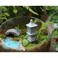 Miniatur-Fee-Zen-Stil Stein Lampe Und Brücke Fee Gartenbedarf & Zubehör Terrarium Figuren von TizzleByTizzle