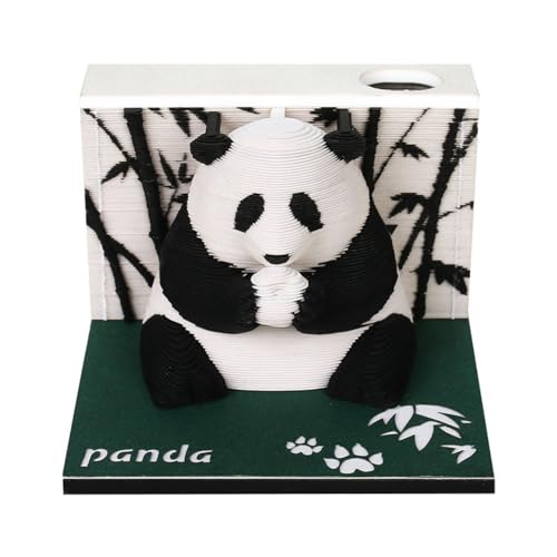 Tlily 1 Stück 3D Art Panda Ornament Büro Dekoration wie angegeben Papier DIY Skulptur Kunst Handwerk Panda für das Büro von Tlily