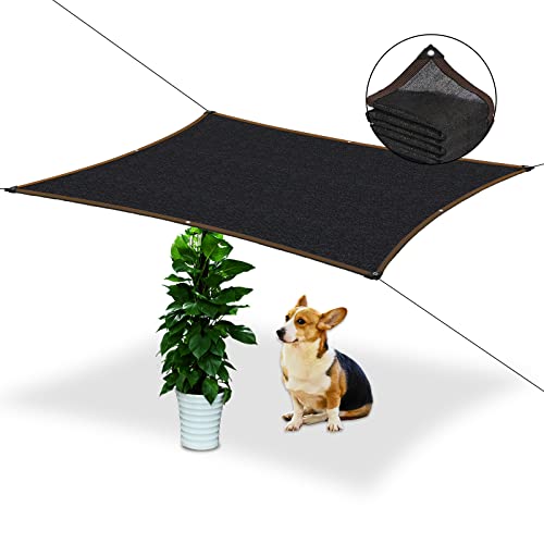 Sonnensegel - 3x3m Quadrat mit öSen 70% Sonnenschutz Schwarz Markise Stoff Garten Terrasse Uv Schutz für Pflanzen HundehüTte Pool GewäChshaus von Tobengda