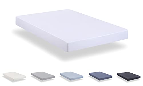 Todocama - Spannbettlaken, verstellbar, gebürstete Mikrofaser, extra weich, Bett 80 x 190/200 cm, Weiß von Todocama