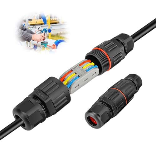 Electrical Wire Connector,2024 Kabelverbinder Wasserdicht, Verteilerdose IP68 3-Polig/2-Polig Verteilerdose Außen Wasserdicht Regular für Ø0.08-4 mm/Upgrade für Ø0.2-4 mm (Regular 2-2) von Toerjii