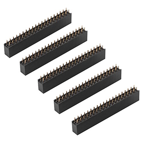Langlebige 5 Stück 2 x 20 Pins Buchsenleiste Kurze Stiftleisten Empfindliche Design-Elektronik für integrierte Schaltung von Tomantery