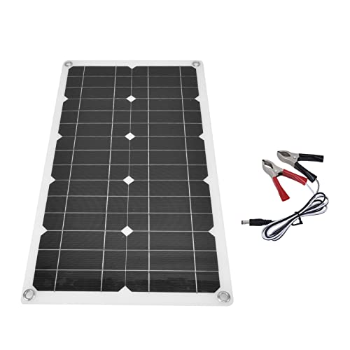 Tomantery Tragbares Solarpanel, Solarladepanel Dünnes Silikon＋Kunststoff 18V 100W Tragbar für Erhaltungsladung von Tomantery