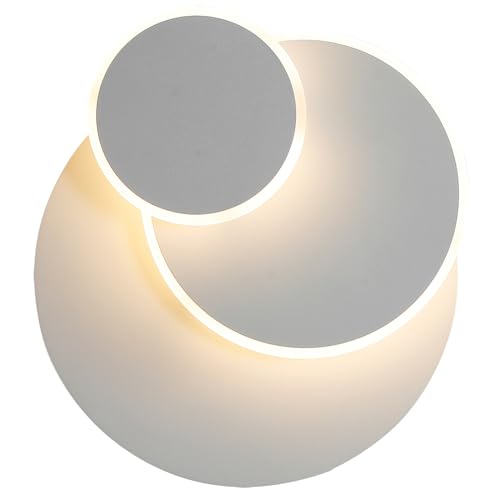 Toolight LED Wandleuchte 15W Wandlampe 350° Kreative Drehen Wandleuchten, Eclipse 3 in 1 Modern LED Wandbeleuchtung, 3000K Warmweiß für Schlafzimmer Wohnzimmer Treppenhaus von Toolight