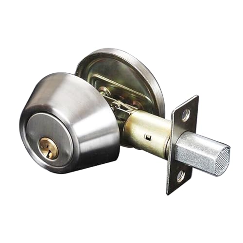 Einzylinder-Riegel, rundes Sicherheits-Türschloss mit externem Schlüssel und internem Drehschloss für 35 mm - 50 mm Dicke von Türen von TopHomer