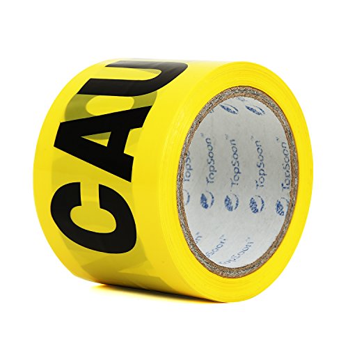 TopSoon Yellow Vorsicht Tape Barricade Tape Sicherheitswarnung Barrier Tape 3-Zoll x 300-Fuß-Rolle Nicht klebend von TopSoon