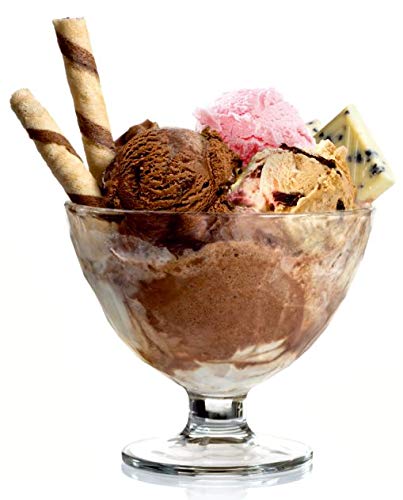 Topkapi Paradiso – 6 Stück Eisbecher, Eisschale, Dessertschale, Sorbet, Cocktail Gläser, Ice Cream Sundae, im transparentem Diamand-Look~ 380ml von Topkapi