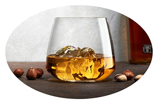 Topkapi elite 250.857 - Whisky Glas McAlnwick 40 cl (400 ml), bleifreies Kristall Glas, 4 Stück Profi Whisky Tumbler von Topkapi