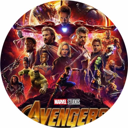 Avengers Runde Tortenaufleger 20CM - Geburtstag Tortenbild Zuckerbild Tortenplatte Oblate Kuchenzuckerplatte von Torten Deko Shop