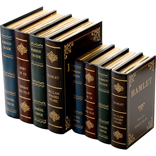Tosnail 2 Stück dekorative Buchboxen aus Holz, antike Buchdekorationen, Vintage-Buch-Aufbewahrungsbox – Hamlet von Tosnail