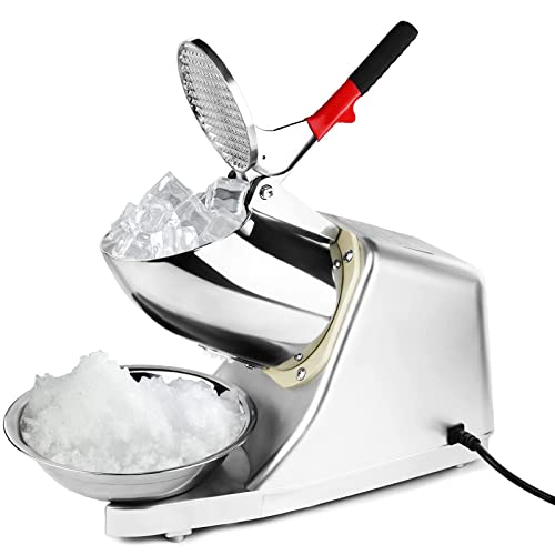 Elektrischer Ice Crusher,Ice Shaver Machine Doppelmesser Eiszerkleinerer, 80kg/hEismaschine Geeignet für Softdrinks, Cocktails、Slushy ice maker familie und gewerbliche Zwecke verwendet werden von Tosucs