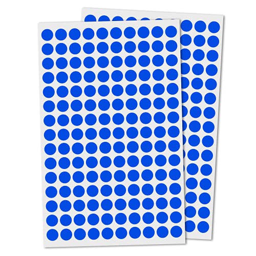 10mm Klebepunkte Etiketten Aufkleber Selbstklebende - (15.000 Stück, Blau) von TownStix