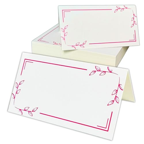 150 Stück – Tischkarten Hochzeit Geburtstag Platzkarten, Namensschilder Tisch Namenskarten – Rosa, 90 x 50 mm von TownStix