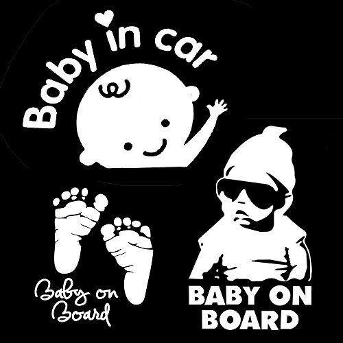 [3 Stück] Baby on Board Aufkleber Auto (Baby in Car) von TownStix