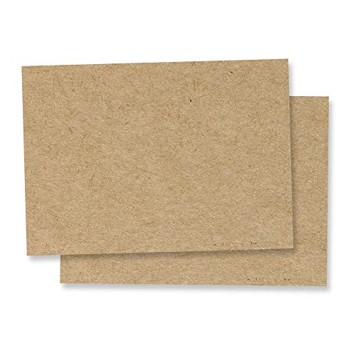 50 Blatt - A3 200g Kraftpapier, Kartonpapier Tonkarton Braun Pappe von TownStix