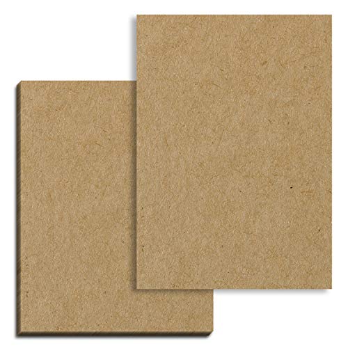 50 Blatt - A4 200g Kraftpapier, Braunes Papier Tonkarton von TownStix