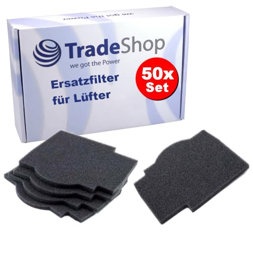 50x Trade-Shop Luftfilter/Staubfilter 191 x 166 mm kompatibel mit Lunos Silvento ersetzt 39721, 039721, 2/FSI-R/Lüfter, Ventilator, Klemmlüfter von Trade-Shop