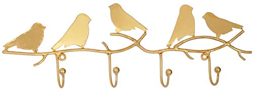 Tranquillo Garderobenständer aus Metall mit 4 Haken Vögel von Tranquillo