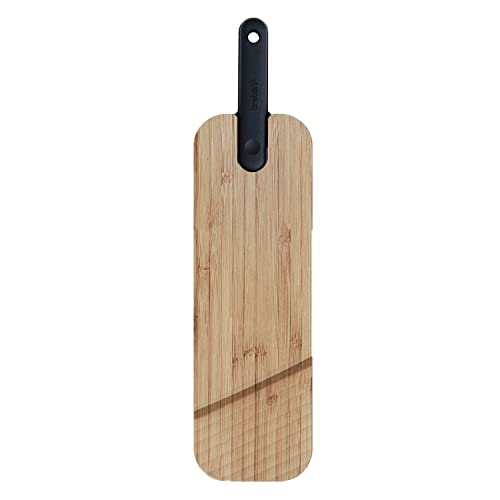 Trebonn - Artù Integriertes Salamimesser und Brett aus Bambus, mit integriertem Aufschnittmesser, 43x11x2.4 cm. Zum Aufschneiden von Salami, mit Schlitz um das Schneiden zu erleichtern. von Trebonn
