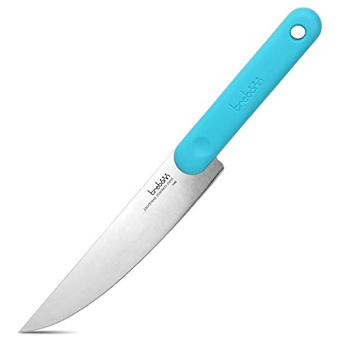 Trebonn - Salamimesser, Küchenmesser für Wurstwaren, japanische Edelstahlklinge 18 cm. Rutschfester Soft-Touch-Griff von Trebonn